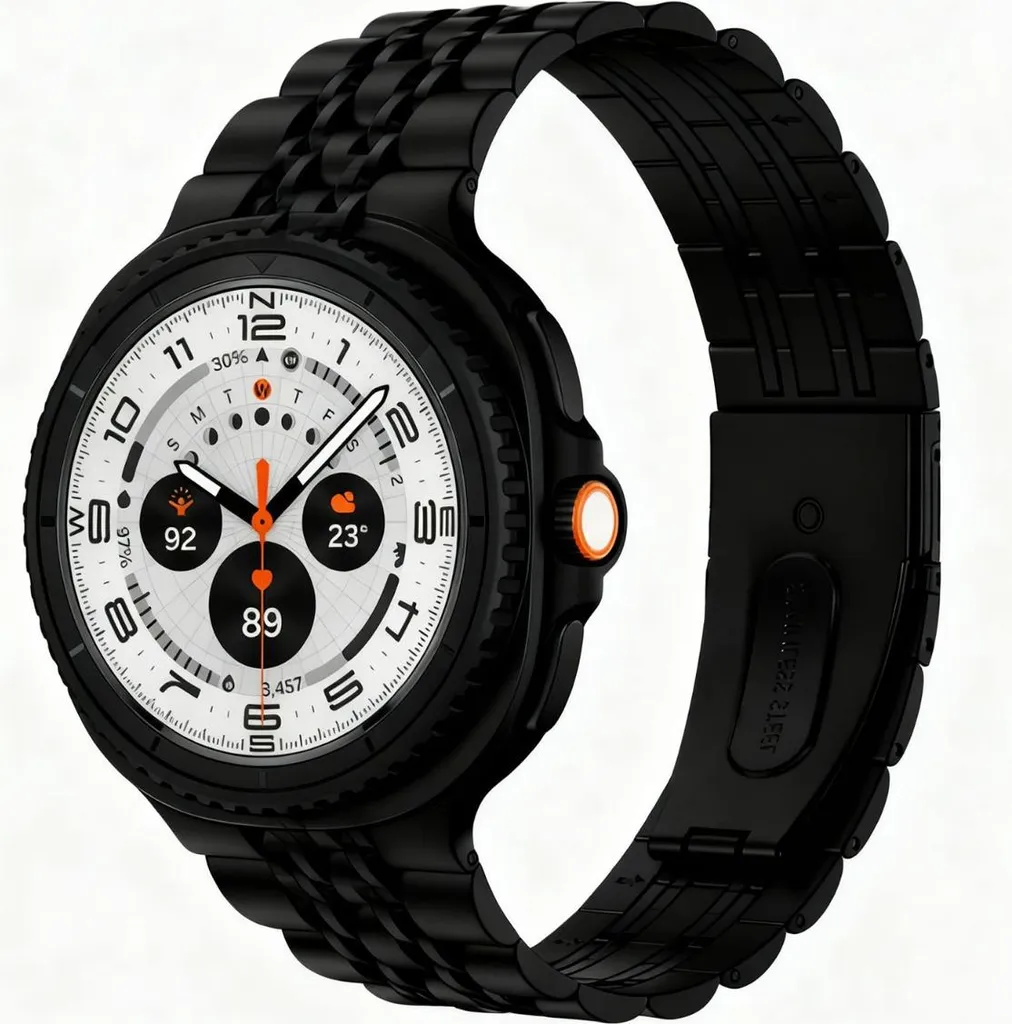 Cinturino INF Acciaio Nero Samsung Galaxy Watch 8 Anti-Graffio Robusto