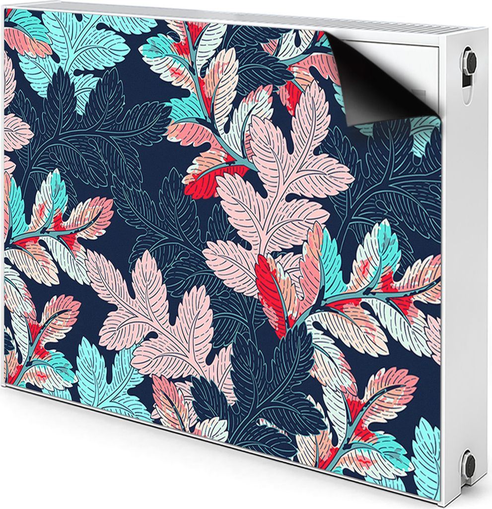 Magnet Heizung Verkleidung Abdeckung Heizung Heizkörperabdeckung 100x60 cm - Laub, Muster