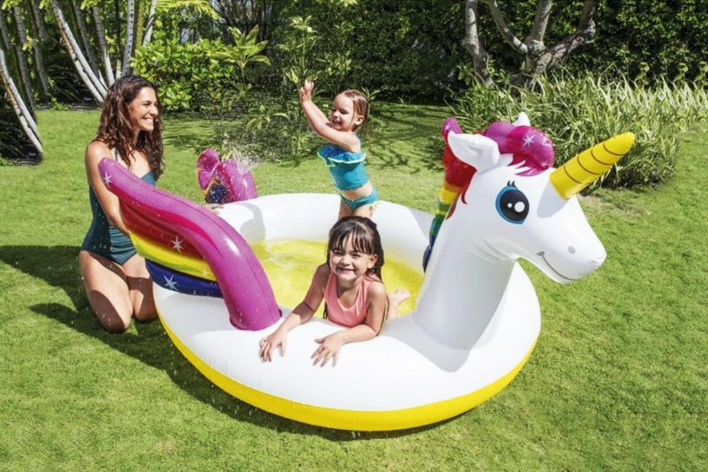 Piscina per bambini a forma di unicorno, 2,7 m, 57441 Immagine del prodotto 