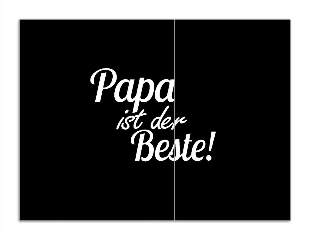 Wallario Herdabdeckplatte aus Glas, Größe 70 x 52 cm 2-teilig, Motiv Papa ist der Beste