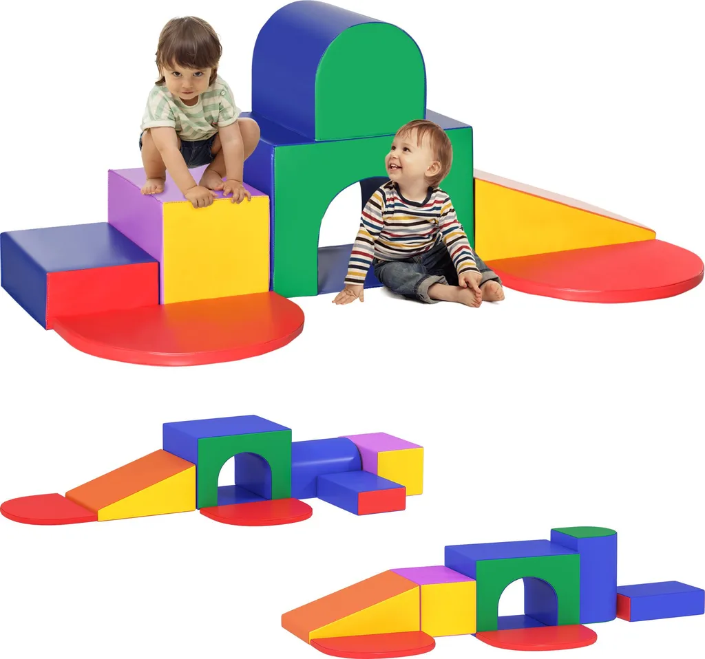 Parcours motricité sécurisé pour bébé, fini les chutes sur sol dur, 7 pcs