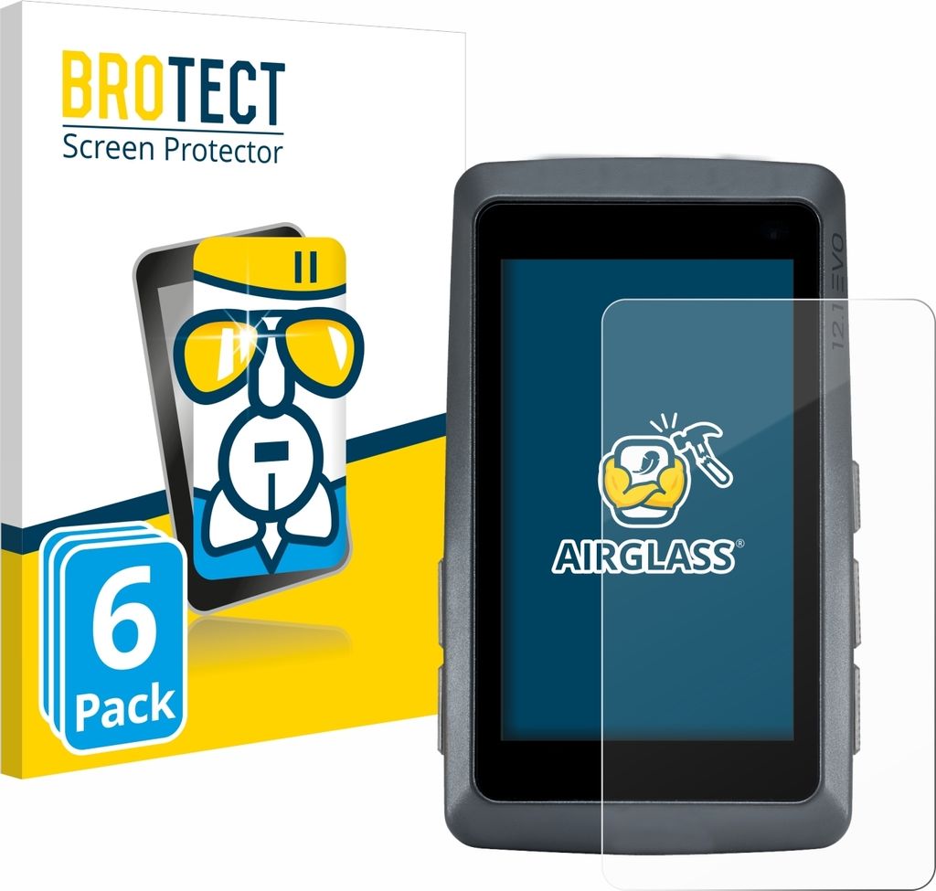 6x BROTECT Schutzglas für Sigma ROX 12.1 EVO Schutzfolie Panzer Folie Glas Display Schutz klar
