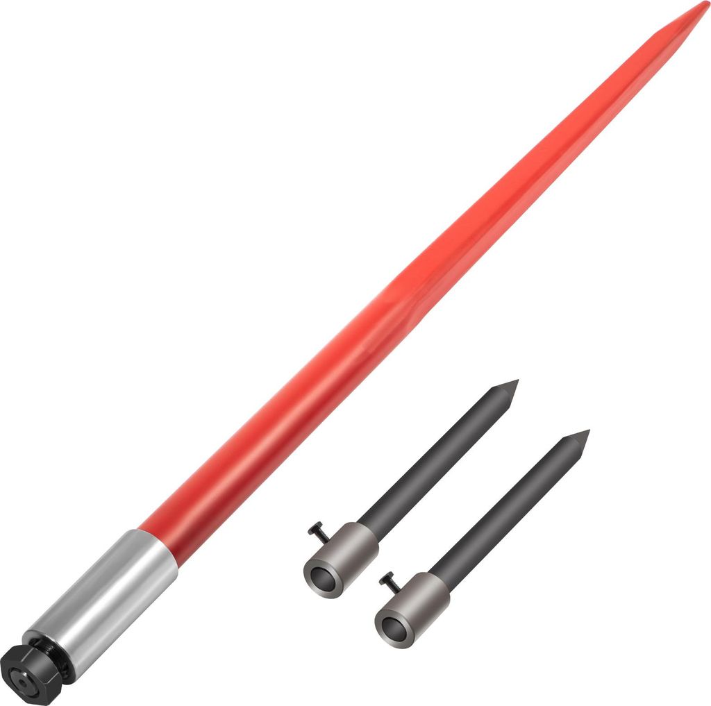 VEVOR Frontladerzinken 49" Ballenzinken3000 lbs Kapazität, Ballengabel Zinken, Rot beschichtete Ballen Gabeln, Ballengabel frontlader mit 2 Stabil...
