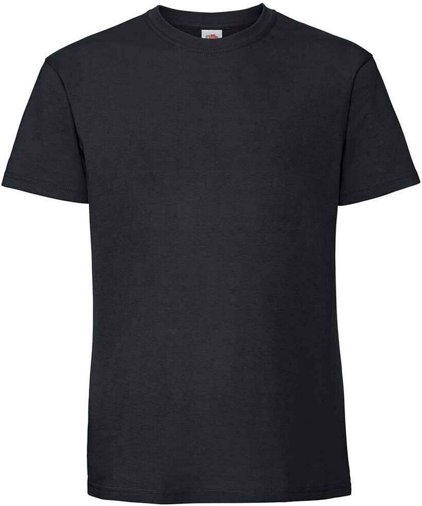 Fruit Of The Loom Herren Premium T-Shirt PC3033 (M) (Schwarz)