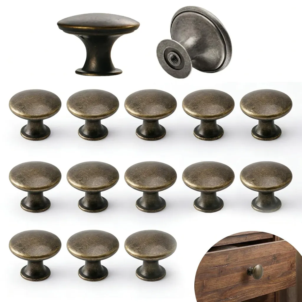 Boutons de placard rustiques en bronze pour meubles de cuisine