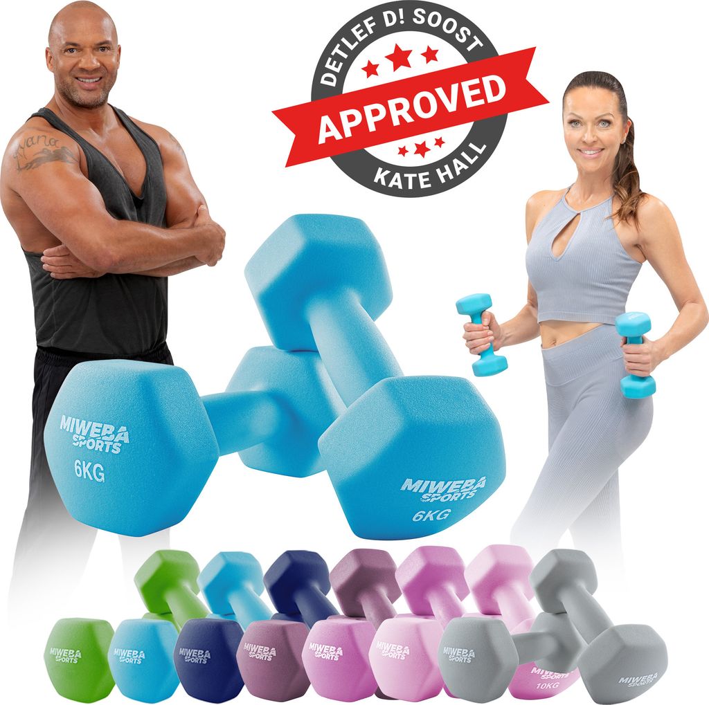 Miweba Sports Profi Neopren Hantel NKH100 | Hantelset - Produktbild 