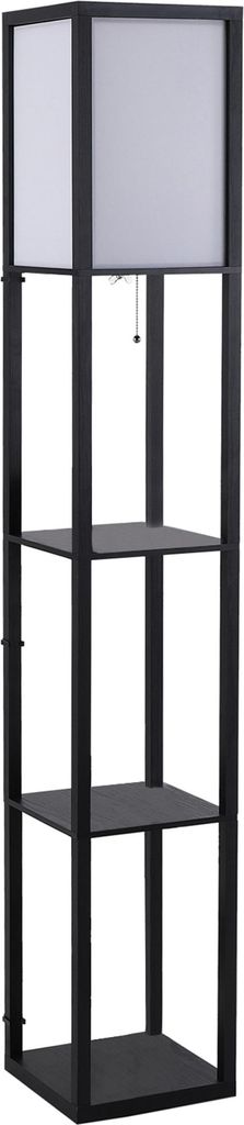 Lampa podłogowa HOMCOM z półkami, lampa podłogowa do salonu Zdjęcie produktu 