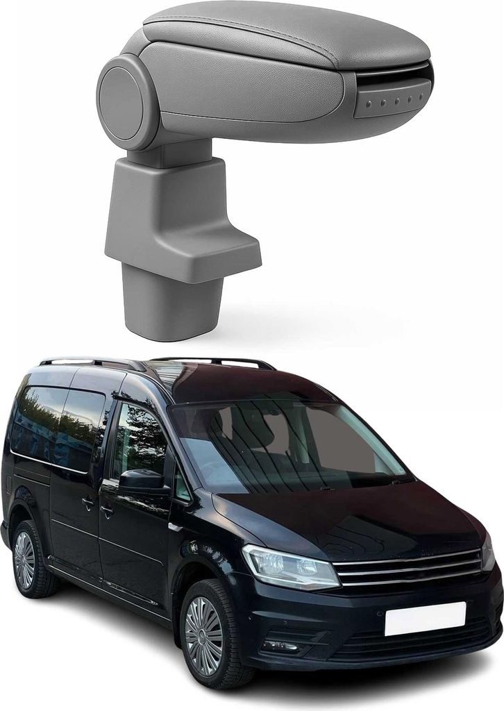 Accoudoir pour VW Caddy 2003-2020 Vinyl Abs Gris Image du produit 