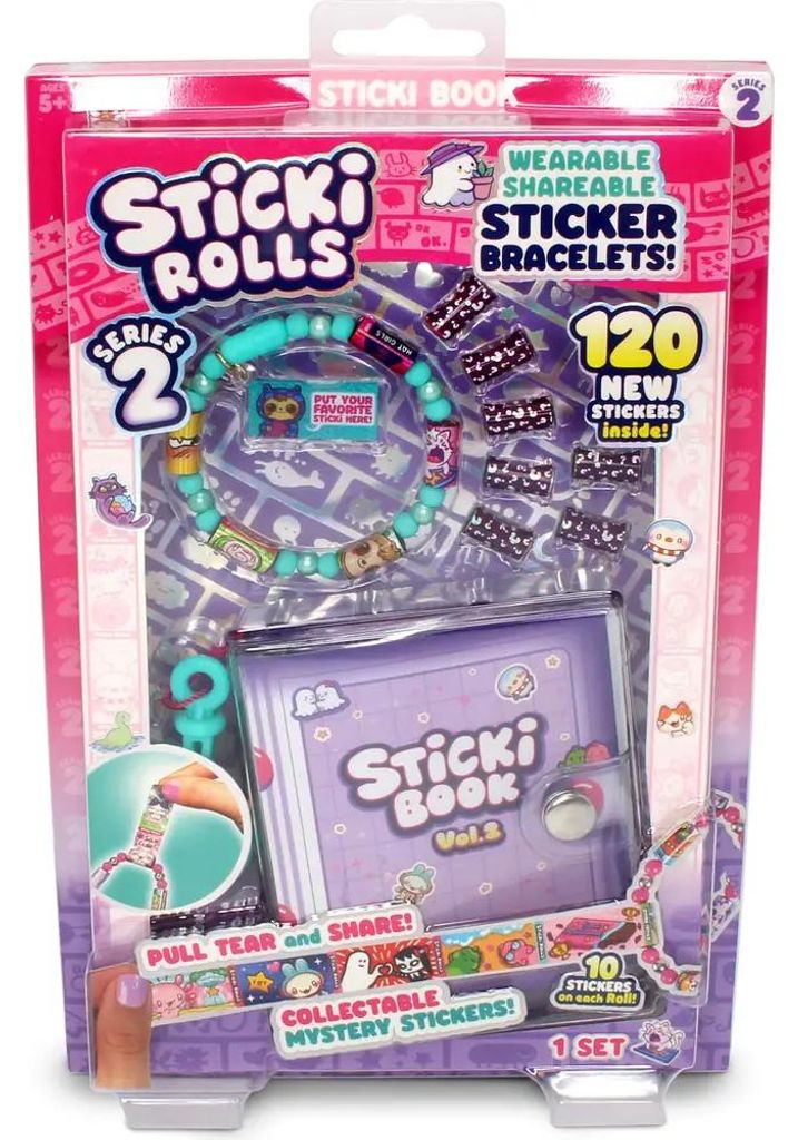 Jazwares Sticki-boek en polsband met 120 stickers Productafbeelding 