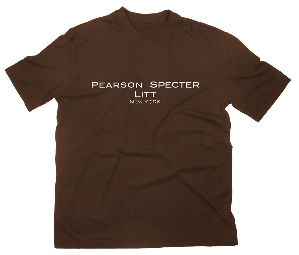 Styletex23 T-Shirt Pearson Specter Litt Suits Fan Logo, braun, M