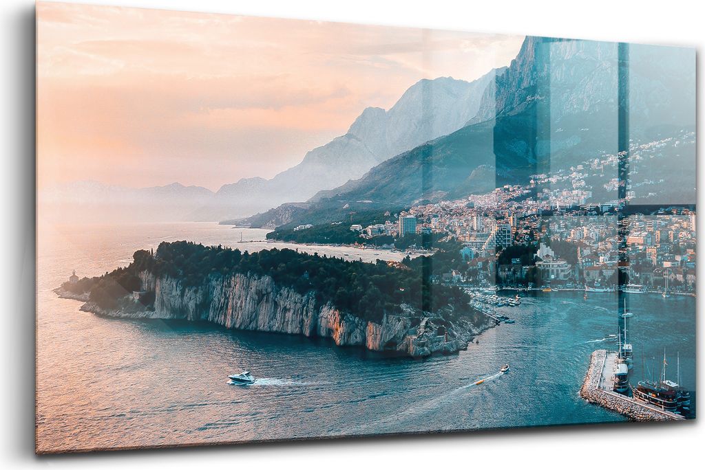 Bilder auf glas - Einteilig - Wanddekoration - Glas Bilder - 120x60 - Insel in Kroatien