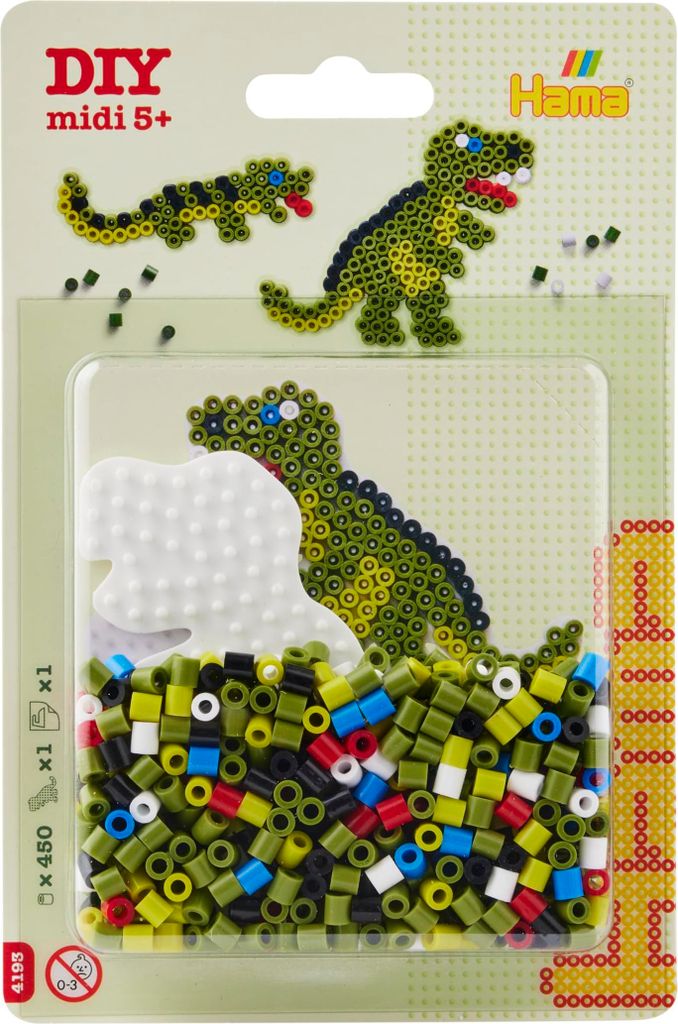 Hama Bügelperlen midi "Dinosaurier" Blister