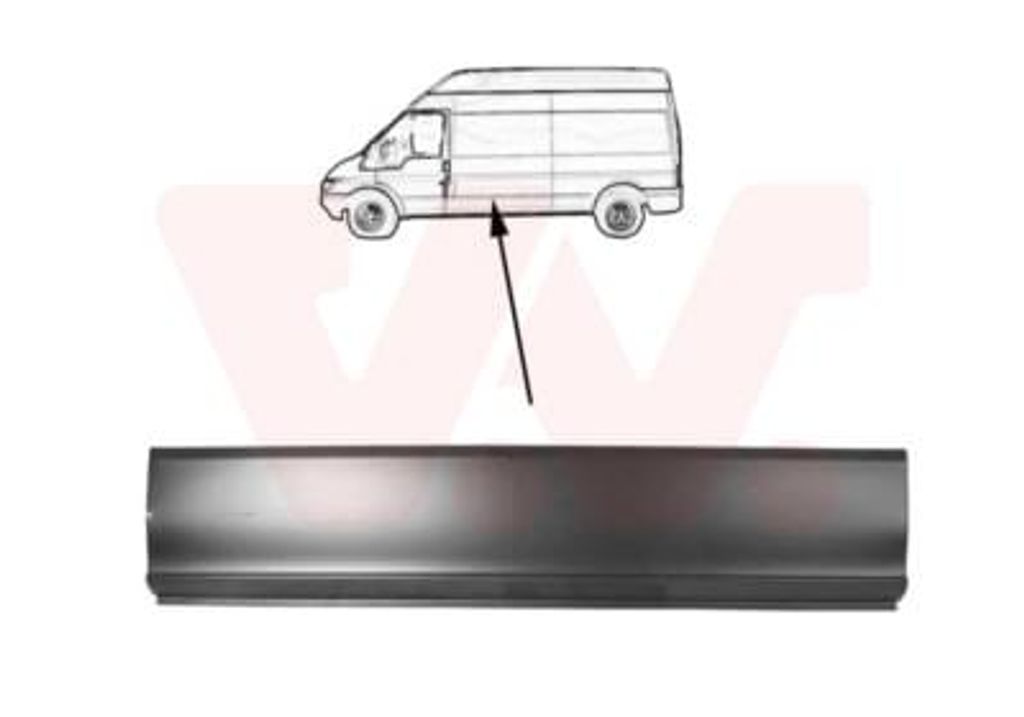 VAN WEZEL Seitenwand Reparaturblech für FORD Transit Mk6 Kasten (V347, V348, FA) Transit Mk6 Bus (V347, V348, FD, FB, FS, FZ, FC) TRANSIT Bus