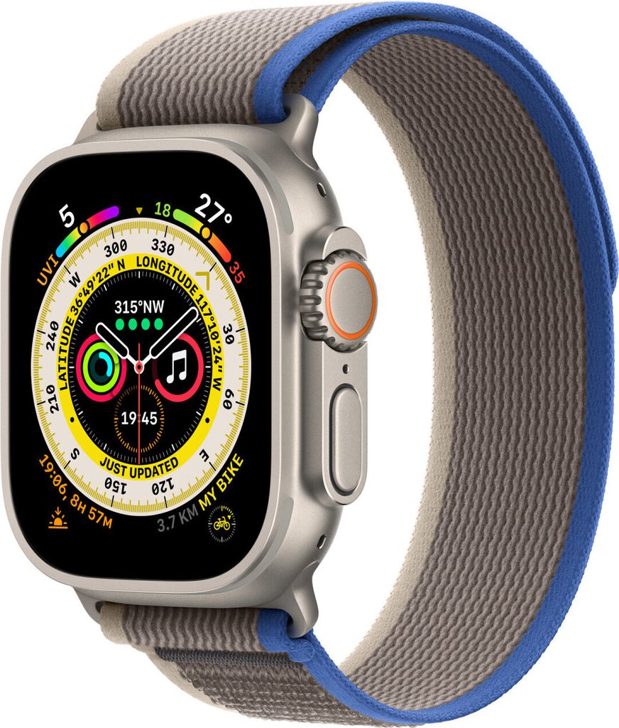 Apple Trail Loop Apple Watch 42mm / 44mm / 45mm / 49mm S/M Blau / Grau
