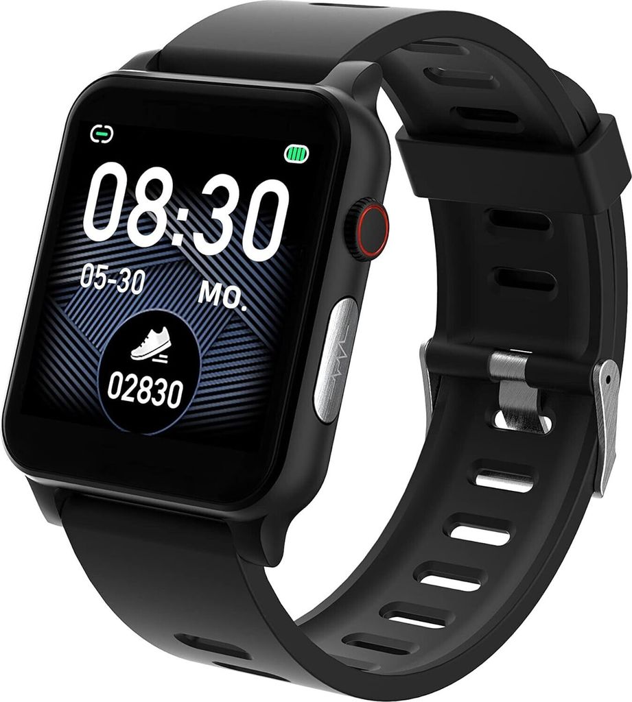 Smartwatch mit Herzfrequenz- und Blutdruckmessung, Fitness-Tracking, Schlafanalyse, wasserdicht, Smartphone-Benachrichtigungen – ideal für Alltag
