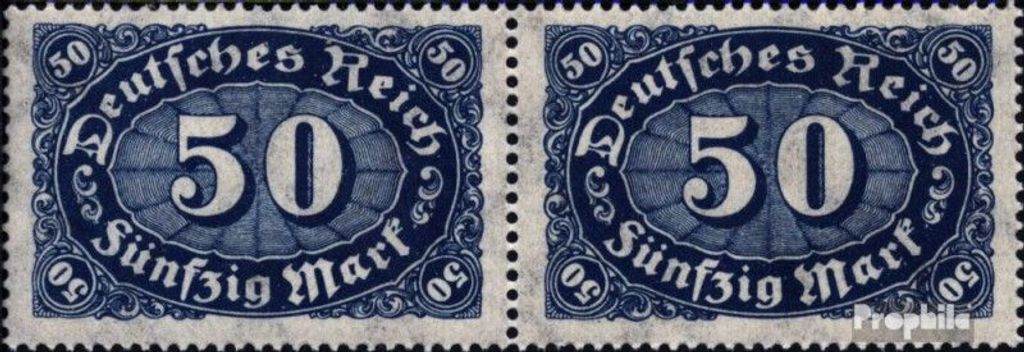 Briefmarken Deutsches Reich 1922 Mi 246a I, c statt e in Reich (Feld 2) postfrisch Ziffern