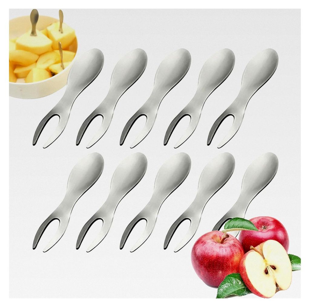 Maiskolbenhalter - 10 Stück Edelstahl Gabeln | Anti-Verbrühung Spieße zum Kochen, Grillen und Servieren | Für Haushaltsküche, Outdoor-Essen, G...