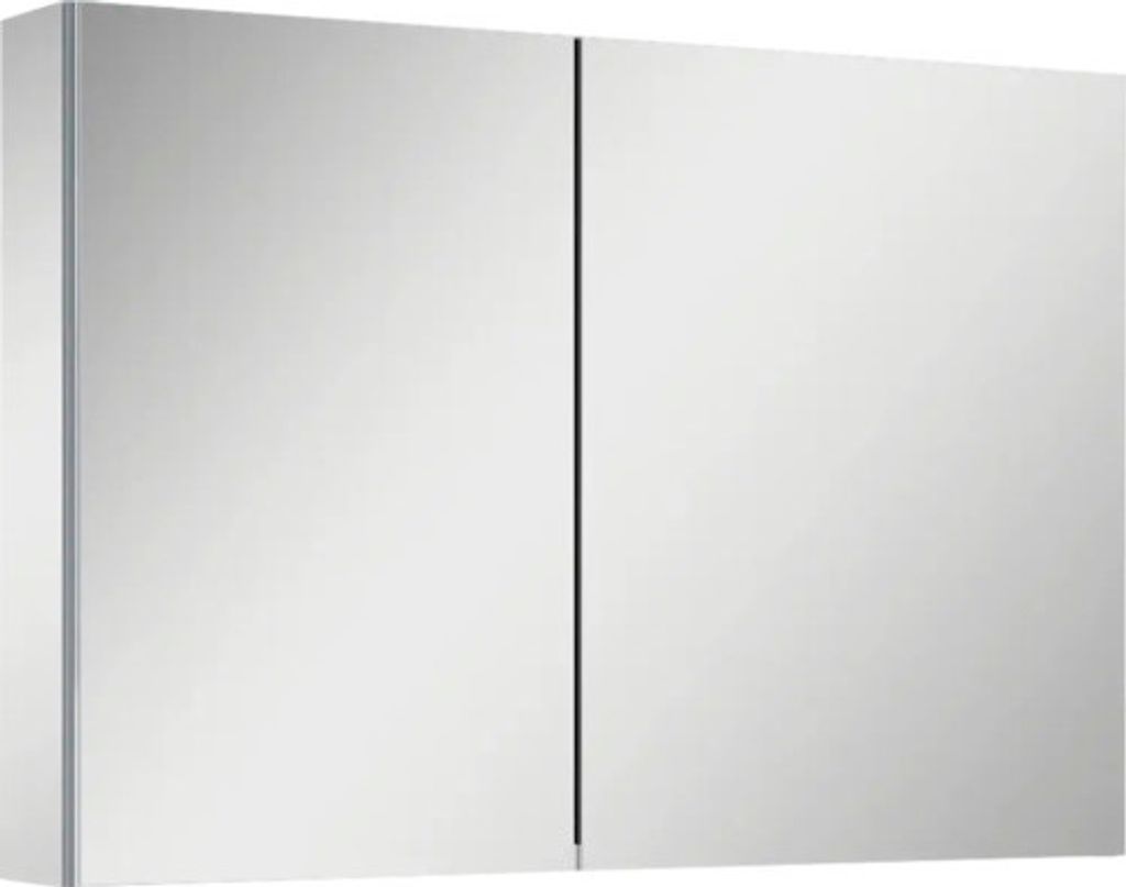 Jungborn Spiegelschrank 906 x 129 x 618 mm grau 2-türig mit einseitigen Spiegeltüren und Seitenverspiegelung