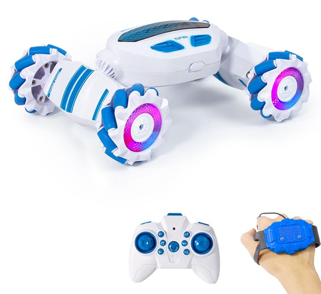 Ferngesteuertes Stunt-Auto fuer Kinder, 2,4 G, Gestenerkennung, ferngesteuertes Auto, 4WD-Spielzeugauto mit Lichtern und Musik, Geschenke fuer Jung...