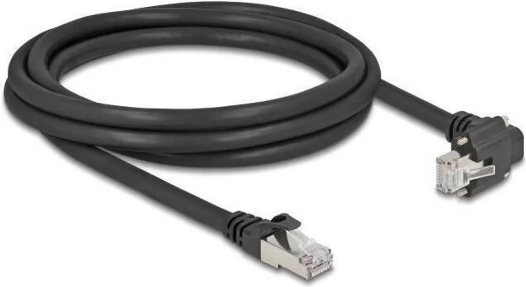 Cordon Réseau Ethernet RJ45 Coudé 2m pour Caméra de Vision Industrielle