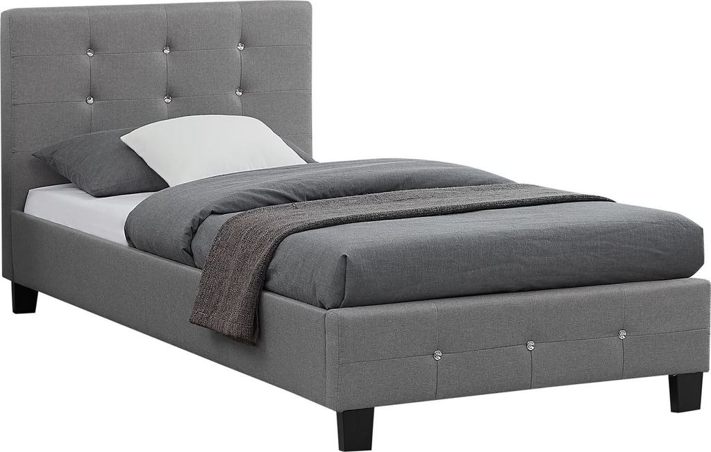 Polsterbett DELAWARE Bettgestell 90 x 200 cm Einzelbett Produktbild 