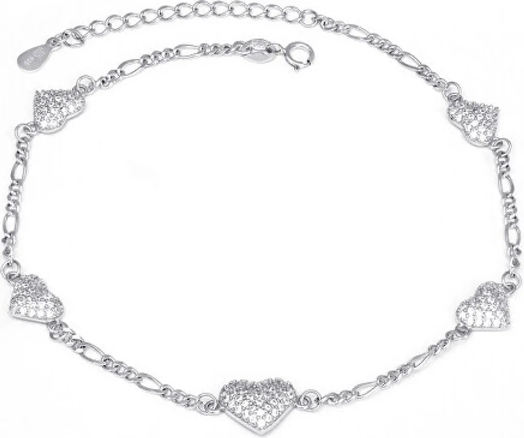 Cavigliera Donna Argento con Cuori AGN53/27 | Trend Estate 2026