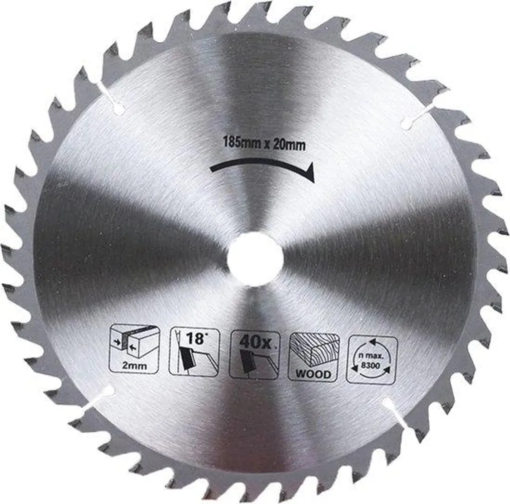 Lame de scie circulaire 185 mm pour menuiserie et découpes de bois