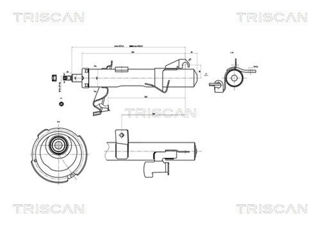 TRISCAN Stoßdämpfer Vorne rechts 8705 50102