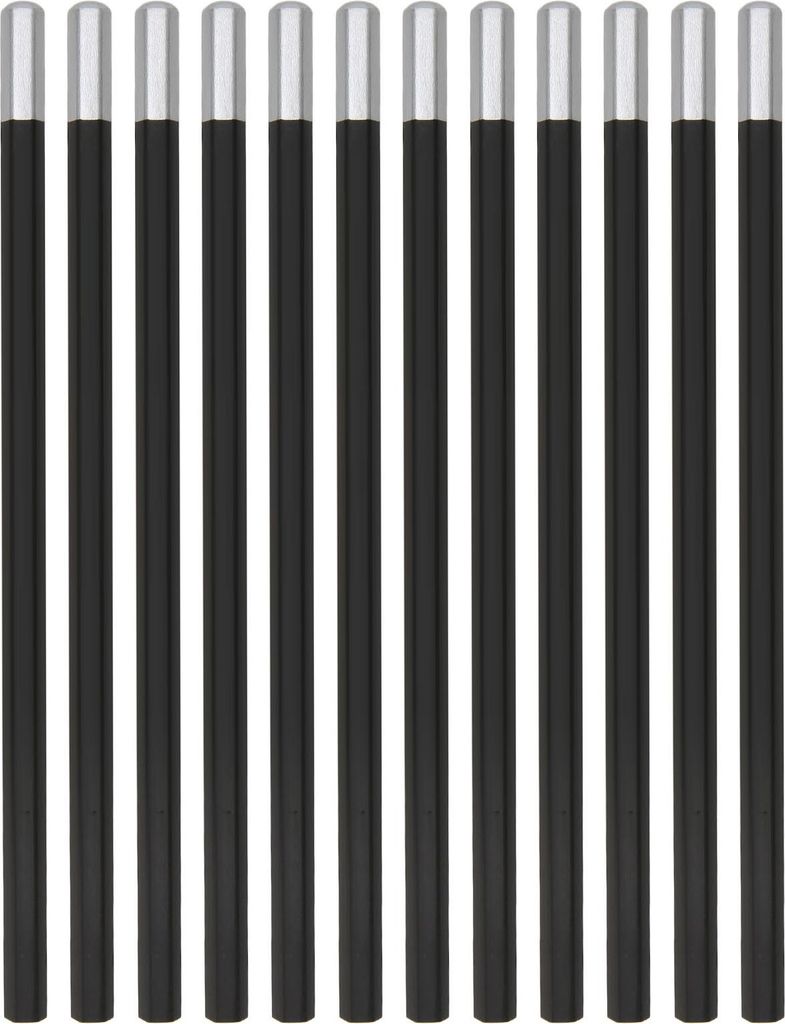 12 schwarze Buntstifte, weich, exquisiter Glanz, Sechskant-Stifthalter, Mehrzweck-Kohle für Skizzen, Zeichnungen, Malen