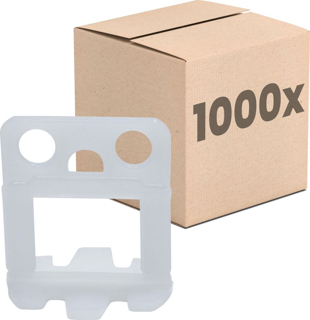 Dalsys Fliesen Nivelliersystem 3mm 1000 Laschen, Verlegehilfe Set, Fliesenleger Werkzeug