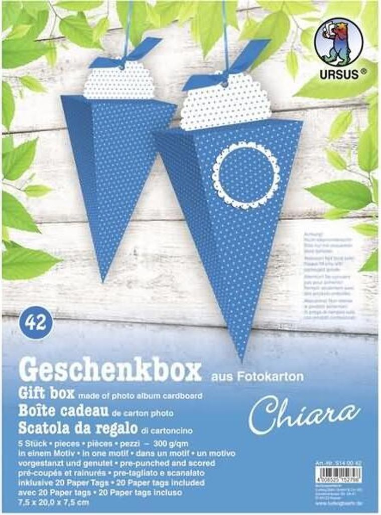 Geschenkbox Chiara 7,5x20x7,5cm VE=5 Stück Motiv: 42
