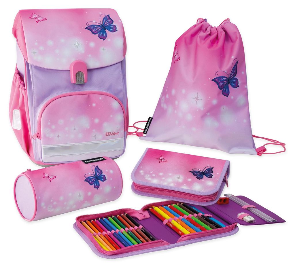 EBERHARD FABER Schulranzen Set EFAlino SCHMETTERLING II Produktbild 
