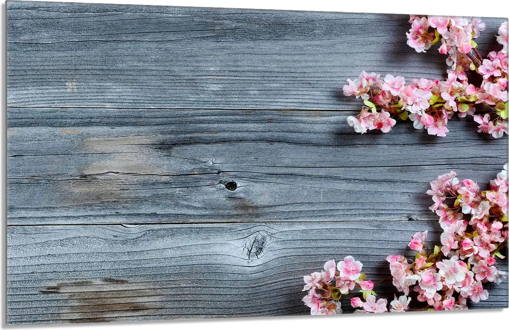 Copripiastra in Vetro 80x52cm Legno Ciliegio - Protezione Piano Cottura