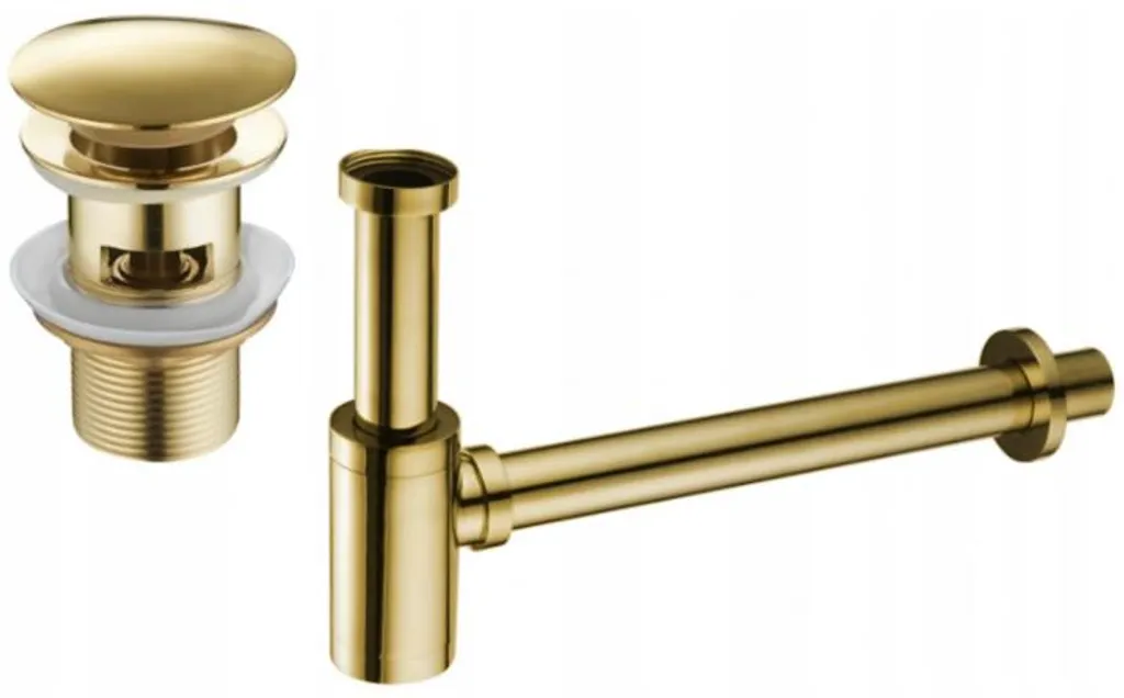 Bagno di Classe: Sifone Oro Mexen 7992050-50 con Piletta Clic-Clac