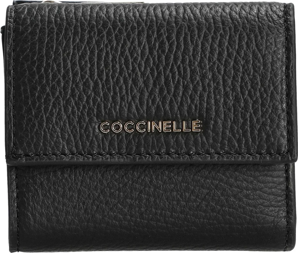 Coccinelle Metallic Soft Ribes - Portafoglio in Pelle di Lusso 9,5cm