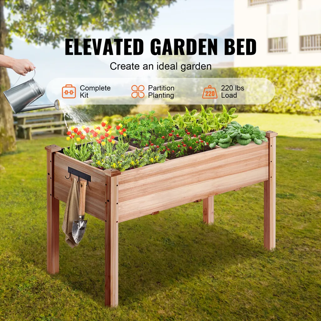 Jardinière bois extérieur 120 cm pour potager de balcon et aromates - 2