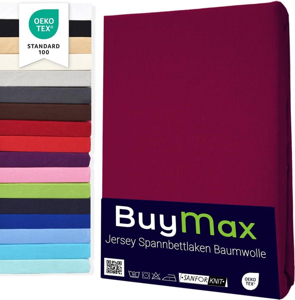 Buymax Topper Spannbettlaken Jersey Spannbetttuch 100% Produktbild 