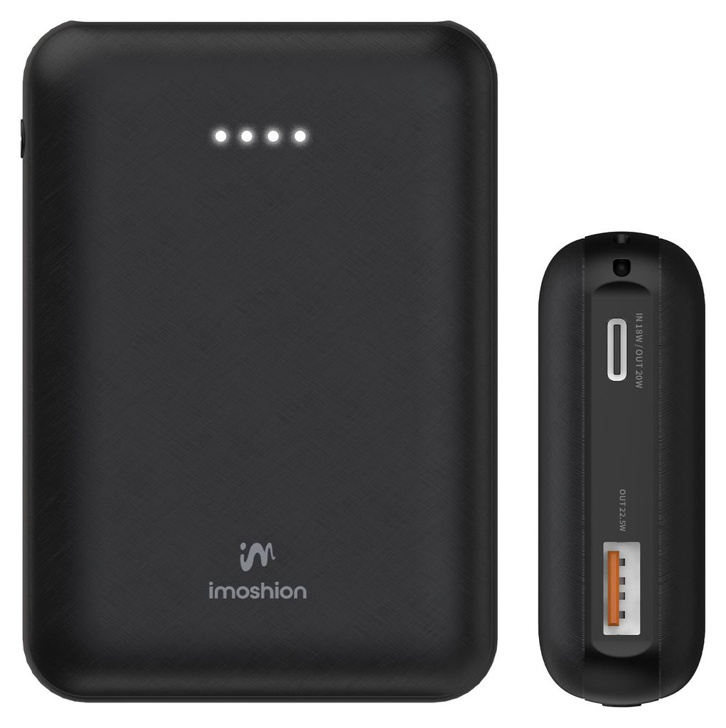imoshion Kompakte Powerbank 10.000 mAh - Schwarz Produktbild 