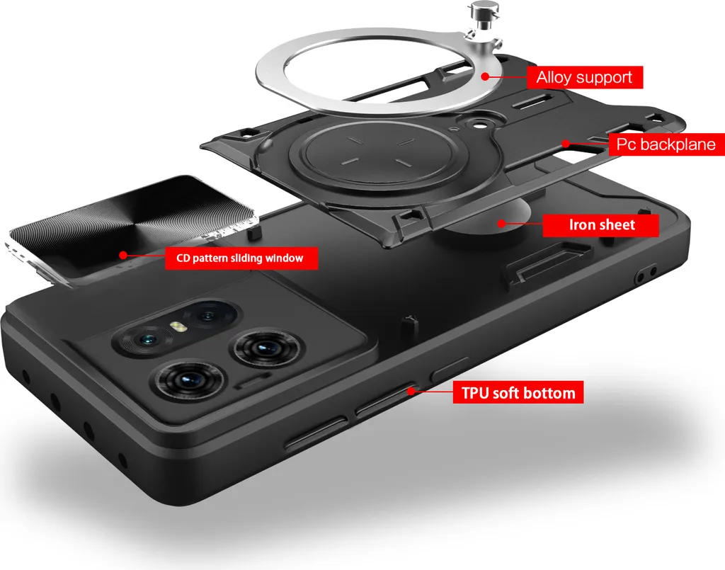 Cover Armor Motorola Edge 50 Pro Viola - Supporto Magnetico e Protezione Totale - 3