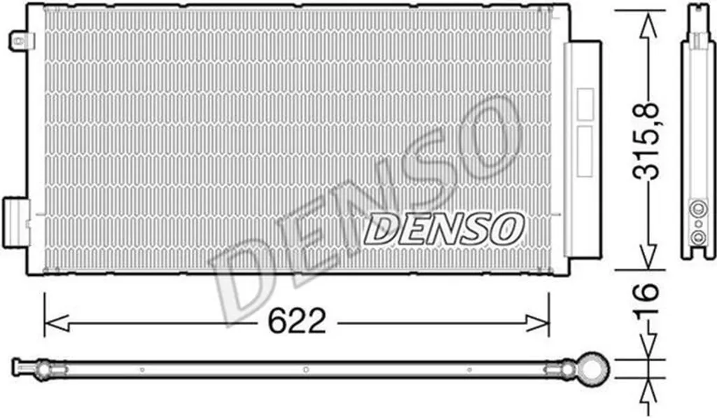 Condenseur Denso Haute Performance Fiat 500L Tipo avec Filtre Déshydrateur