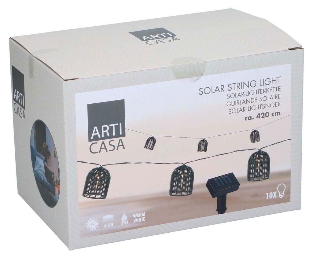 Solar Lichtsnoer Zwart, 420cm Produktbild 