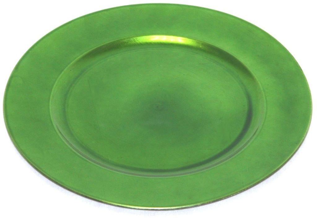 Tovaglietta in plastica Ø 33 cm verde - 6 pezzi Immagine del prodotto 