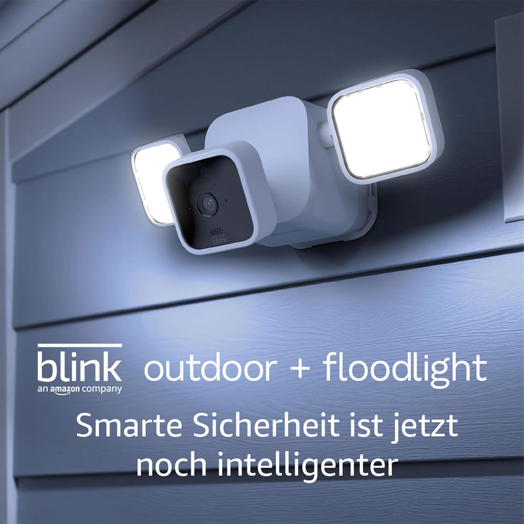Blink Outdoor + Floodlight – kabellose, batteriebetriebene Produktbild 1
