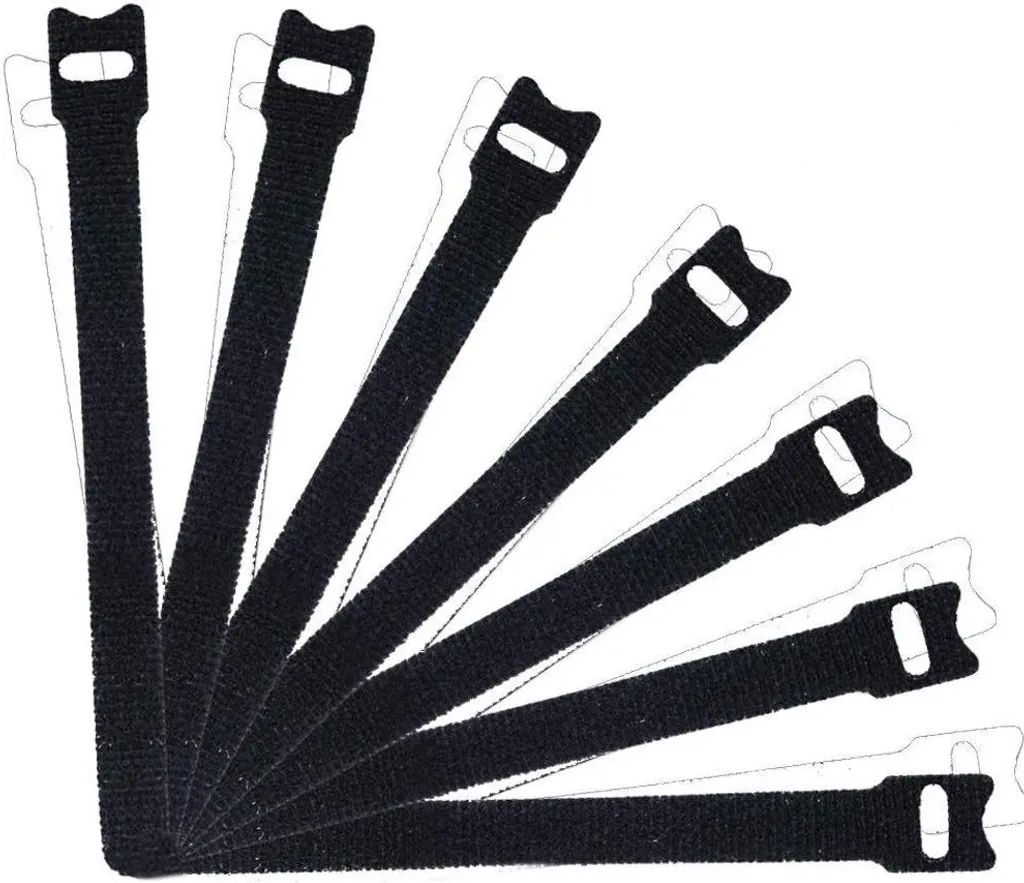 100 Fascette Organizzacavi Velcro INF Nero - Casa Ordinata e Sicura