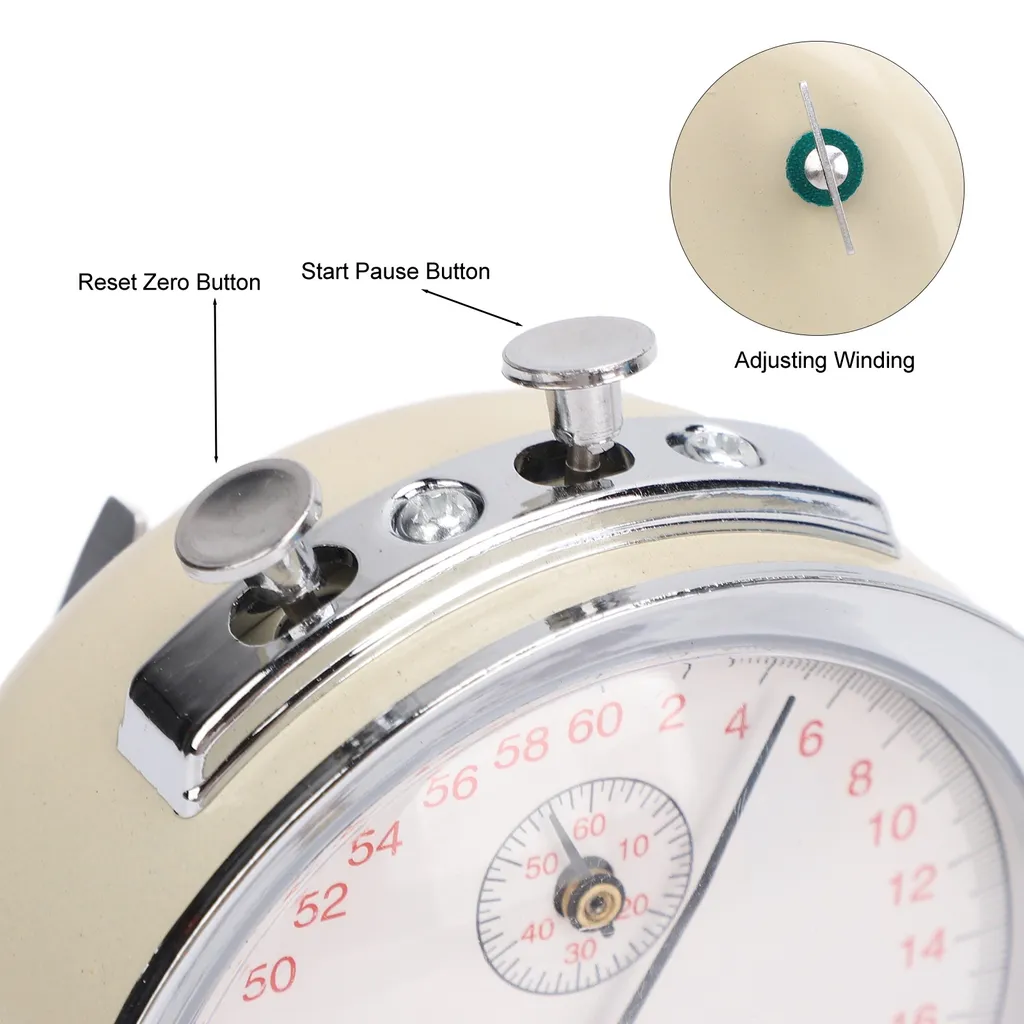 Chronomètre à cadran rond 0,2s précision mécanique 60 secondes J01205 - 9