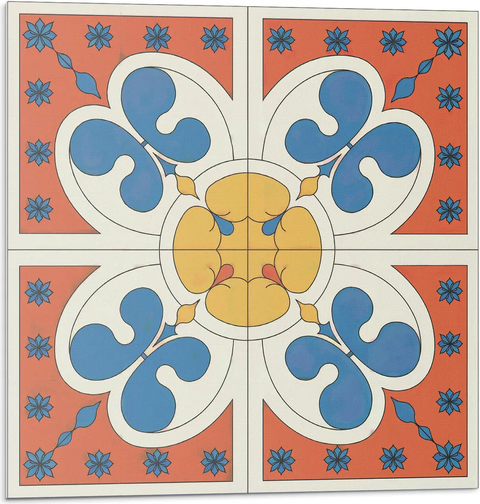 Offerta 20 Piastrelle Adesive 20x20 - Decorazione Murale PVC Fiori