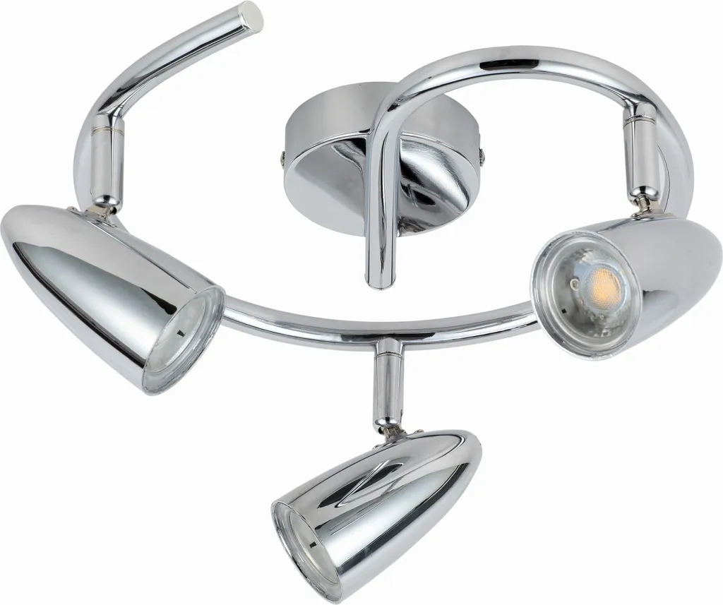 Plafonnier LED 1050 lumens Blanc Chaud 3000K en Métal Chromé 4W