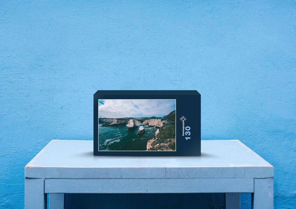 hansepuzzle 44547 - Küste Puzzle, 130 Teile, Natur, 28,7 x 20,0cm mit hochwertiger Aufbewahrung, Kartonbox und wiederverschließbarem Beutel