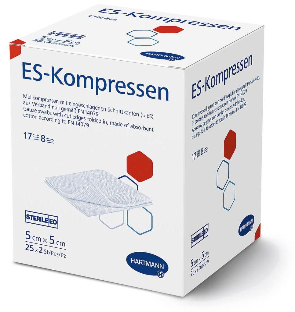 Hartmann ES-Kompressen steril 5 cm x 5 cm, 8-fach, 25 x 2 Produktbild 