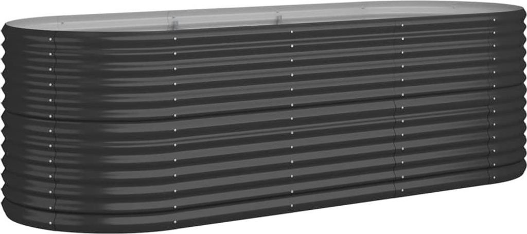 vidaXL Hochbeet Verzinkter Stahl 224x80x68 cm Anthrazit Produktbild 